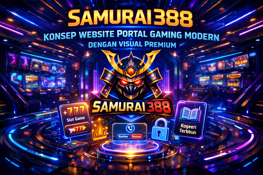 Samurai388: Konsep Website Portal Gaming Modern dengan Visual Premium